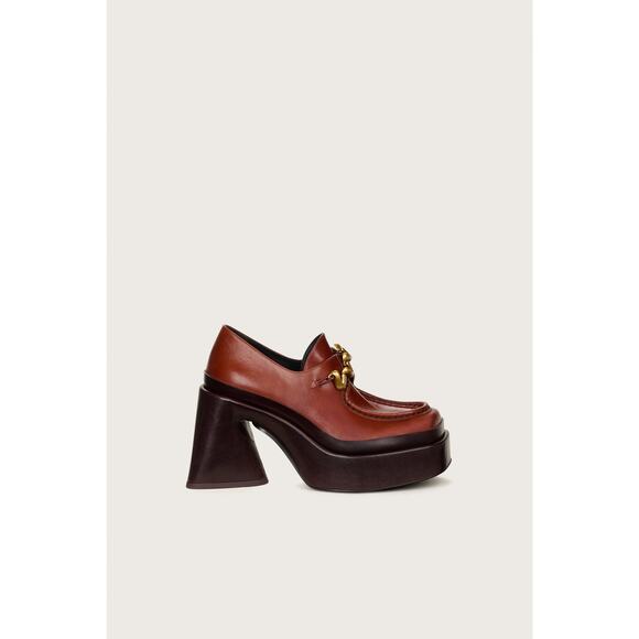 Cult Gaia 'Esa' Brown Leather Platform Size 6.5
